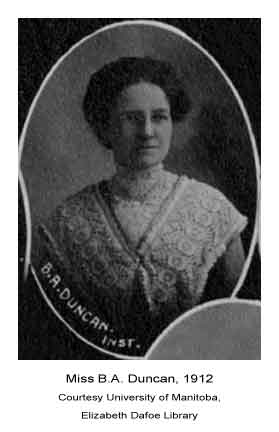 Miss B.A. Duncan, 1912.