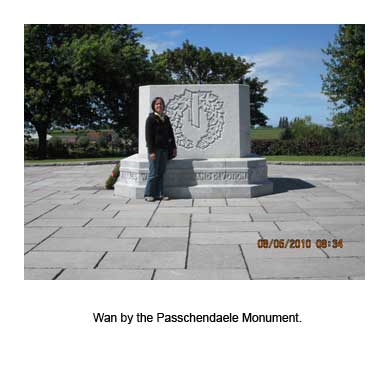 Wan by the Passchendaele Monument