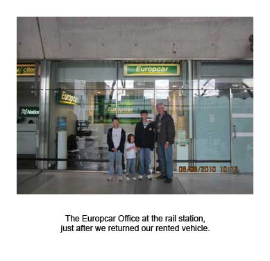 The Europcar Office at the rail station