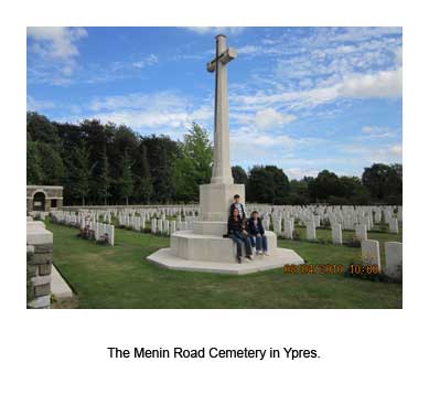 The Menin Road Cemetery in Ypres