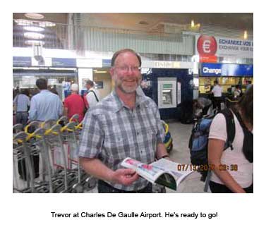 Trevor at Charles De Gaulle Airport