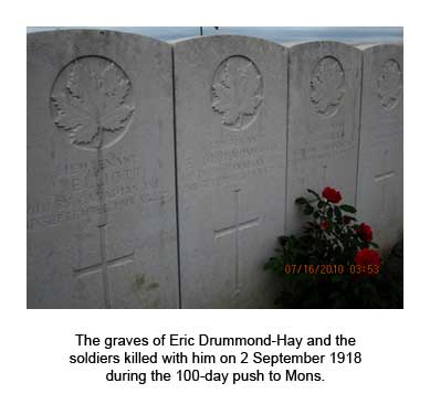 The graves of Eric Drummond-Hay and the soldiers killed with him