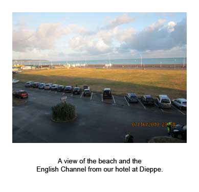 A view of the beach and the English Channel