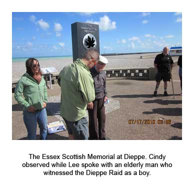 The Essex Scottish Memorial at Dieppe