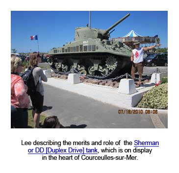 Lee describing the merits and role of Sherman or DD [Duplex Drive] tank