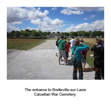 The entrance to Bretteville-sur-Laize Canadian War Cemetery