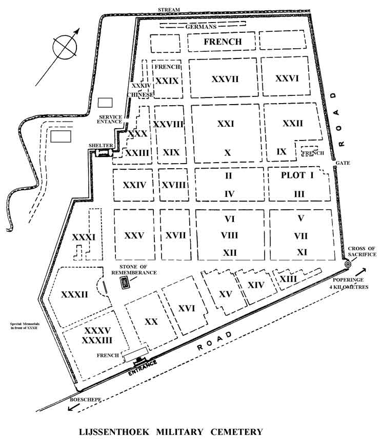 Lijssenthoek Military Cemetery, near Ieper, West Flanders, Belgium