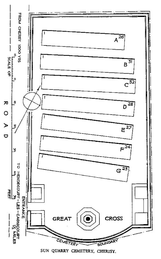 Sun Quarry Cemetery, Cherisy, Pas de Calais, France.