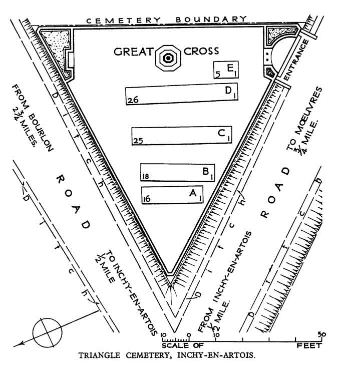 Triangle Cemetery, Inchy-En-Artois, Pas de Calais, France.