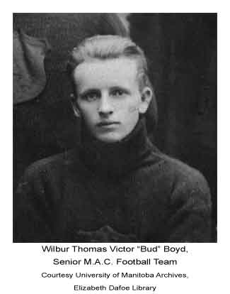 Wilbur Thomas Victor Boyd, Senior M.A.C. Football Team, 1915.