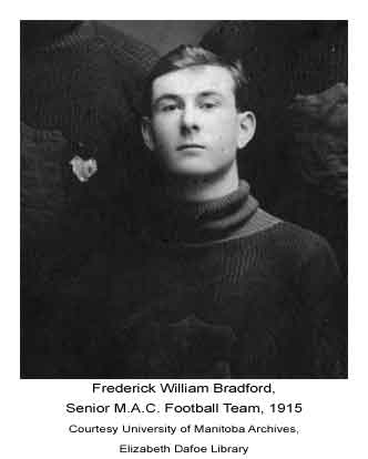 Frederick William Bradford, Senior M.A.C. Football Team, 1915.