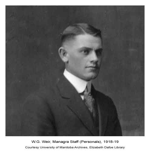 W.G. Weir, ca. 1918-19