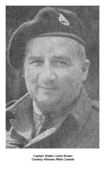 Captain Walter Leslie Brown. Courtesy Veterans Affairs Canada