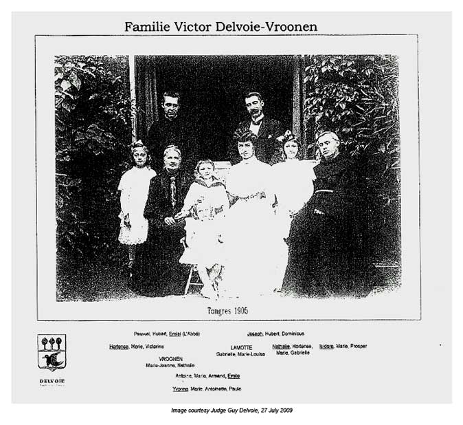 Delvoie Family, Tongres Belgium, 1905